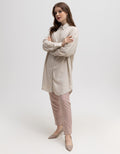 Logo Jeans Mori Khaki Long Sleeve Dress