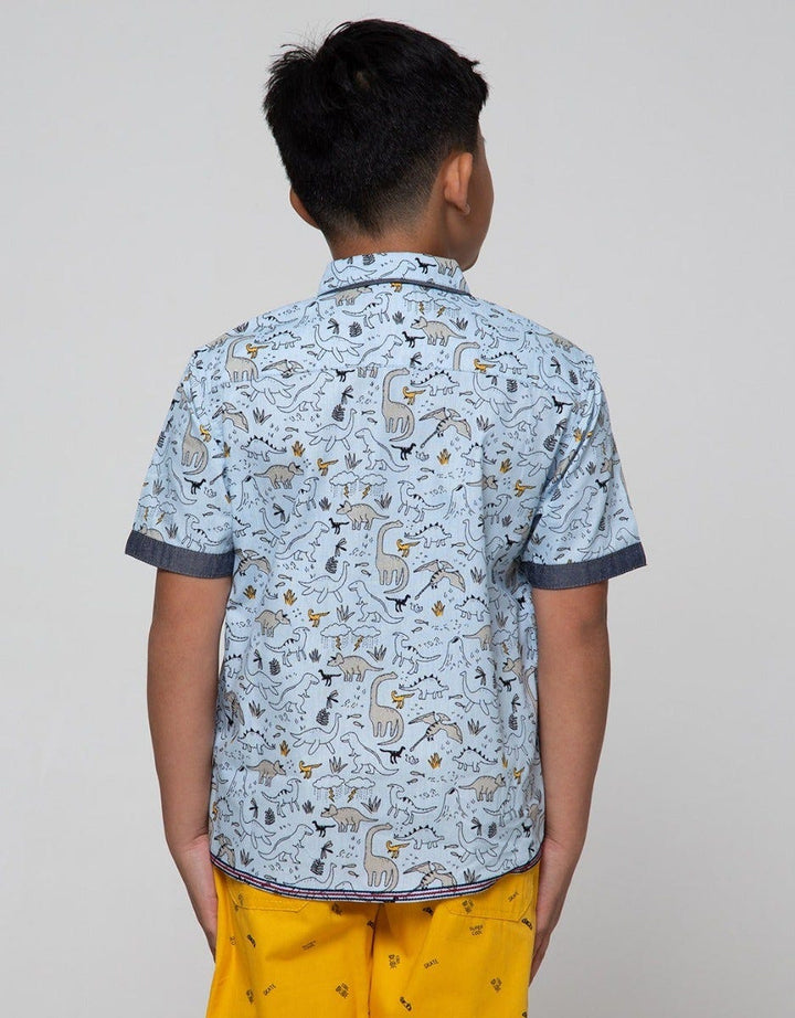 Little M Short Sleeve Shirt Dino
