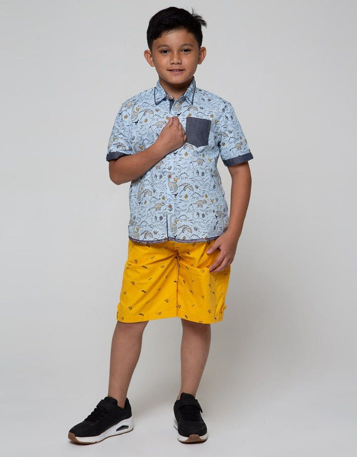 Little M Short Sleeve Shirt Dino
