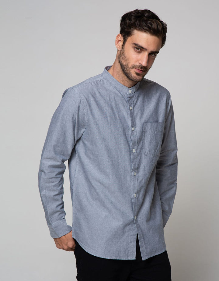Cole Long Sleeve Shirt Grandad 1 Pocket