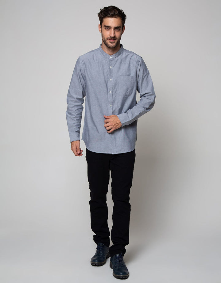 Cole Long Sleeve Shirt Grandad 1 Pocket