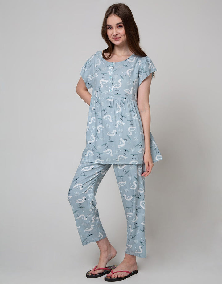 Nevada Short Sleeve Pyjama Pants Heart Minggo