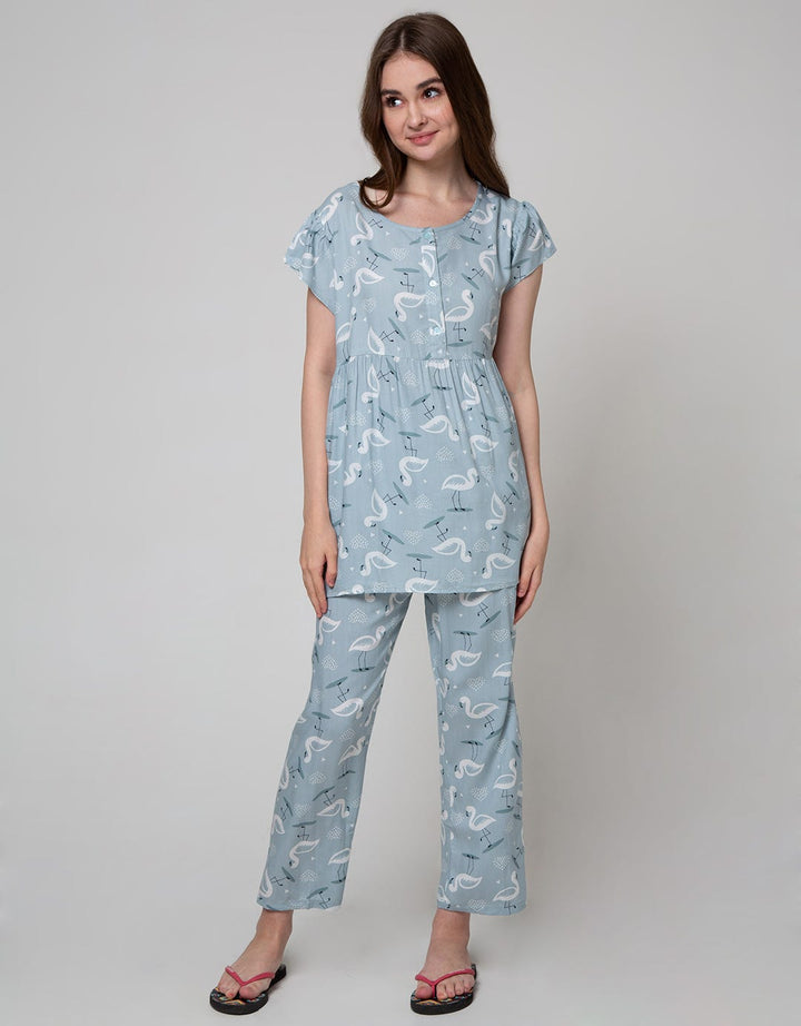 Nevada Short Sleeve Pyjama Pants Heart Minggo