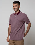 Cole Short Sleeve Polo Shirt Solid Textured