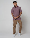 Cole Short Sleeve Polo Shirt Solid Textured