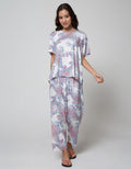 St. Yves Short Sleeve Pyjama Pants Flower Abstrak