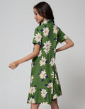 St. Yves Short Sleeve Midi Dress Sunflower 2 Combo