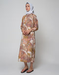 St. Yves Long Sleeve Maxi Dress Army Leaf