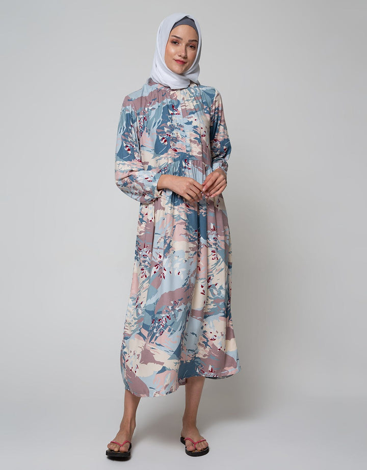 St. Yves Long Sleeve Maxi Dress Army Leaf