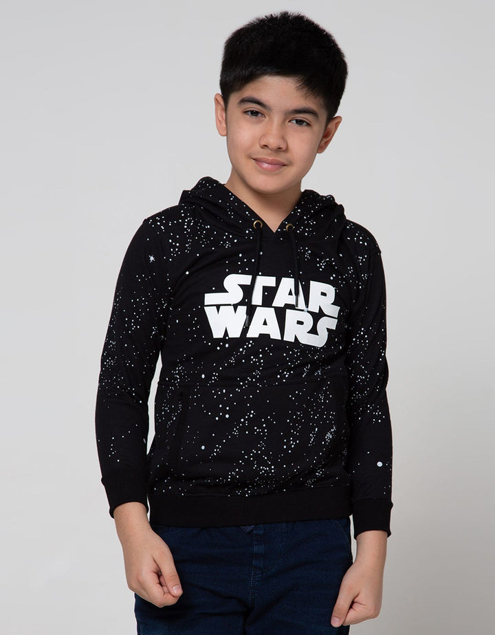 Star Wars Sweater Hood Logo Print Dot