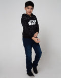 Star Wars Sweater Hood Logo Print Dot