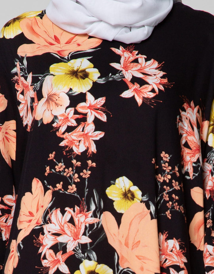 St. Yves Long Sleeve Maxi Dress With Anemone