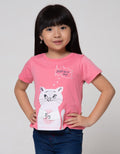 Little M Short Sleeve T-Shirt Cat 3D Hand With Ruffle Back