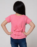 Little M Short Sleeve T-Shirt Cat 3D Hand With Ruffle Back