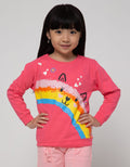 Little M Long Sleeve T-Shirt Rib Rainbow Animal Embroidery