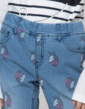 Aero Denim Long Pants Unicorn Print Denim