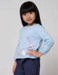 Little M T-Shirt Long Sleeve Doodle Paint Balloon Hand Ribbon