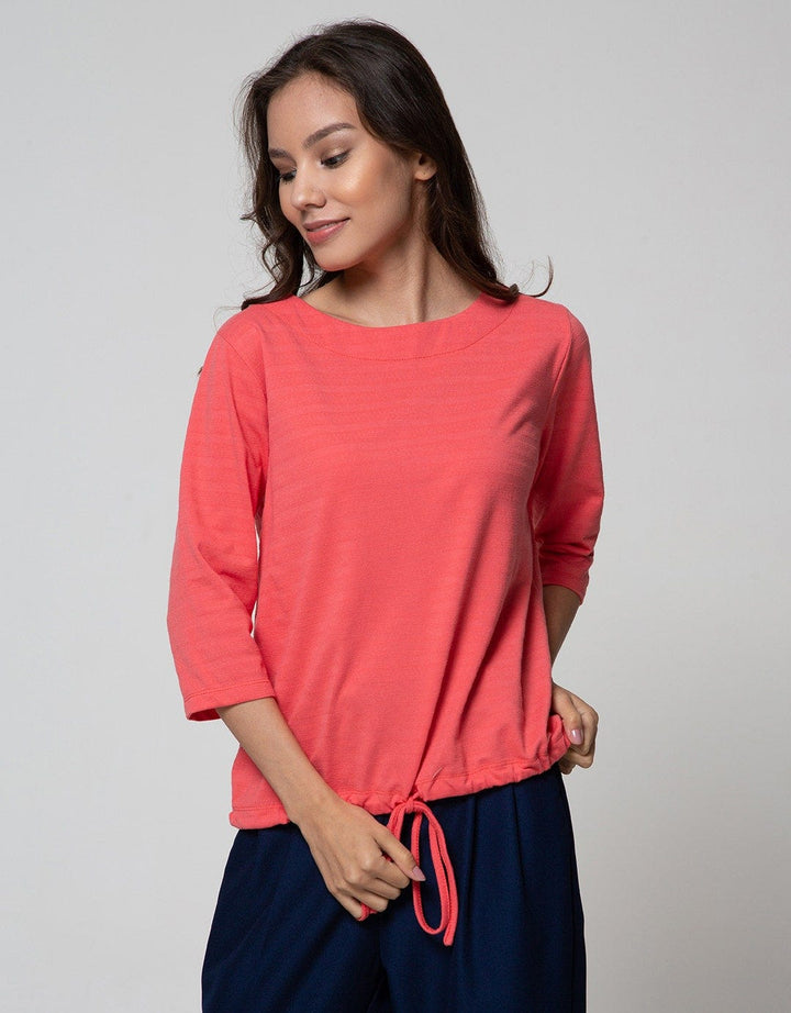 Connexion Drawstring Textured T-Shirt