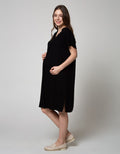 Connexion Mom Short Sleeve Midi Dress Rayon