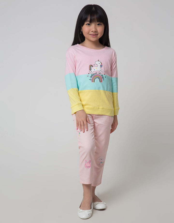 Little M Rainbow Unicorn Kaos Anak Perempuan