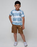 Little M Short Pants Woven Rib Cargo Patch Tiger