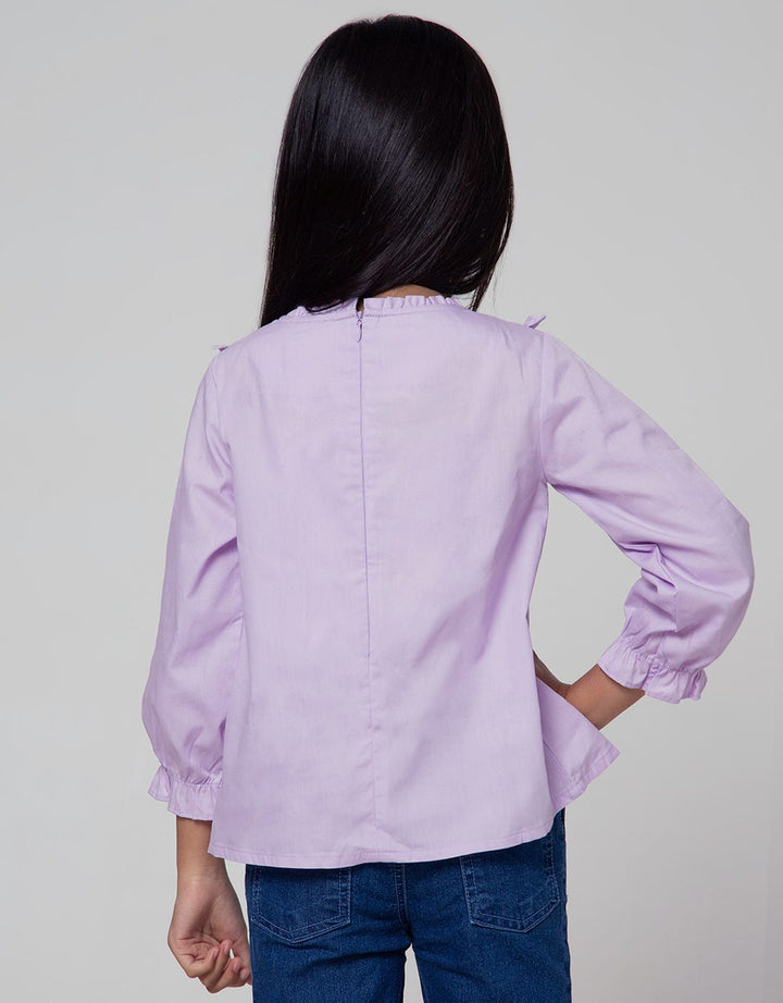 Little M Long Sleeve Shirt Woven Kerah Kelinci