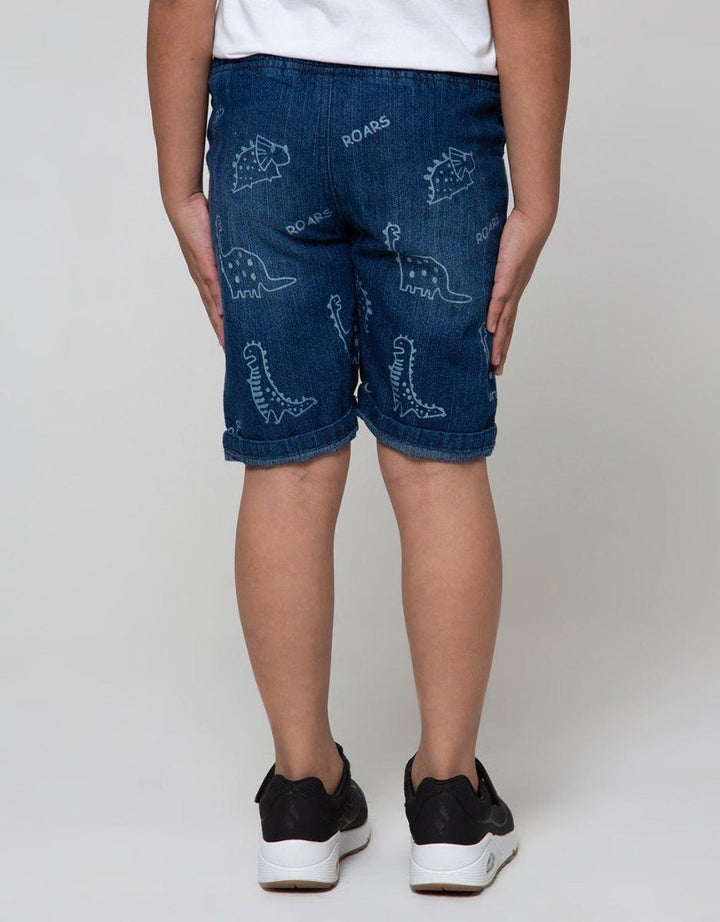 Little M Denim Shorts Karet Dino
