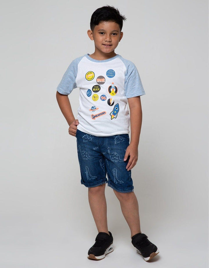 Little M Denim Shorts Karet Dino