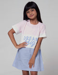 Little M Short Sleeve Midi Dress Short Sleeve Cut N Sewn Chambray Combination