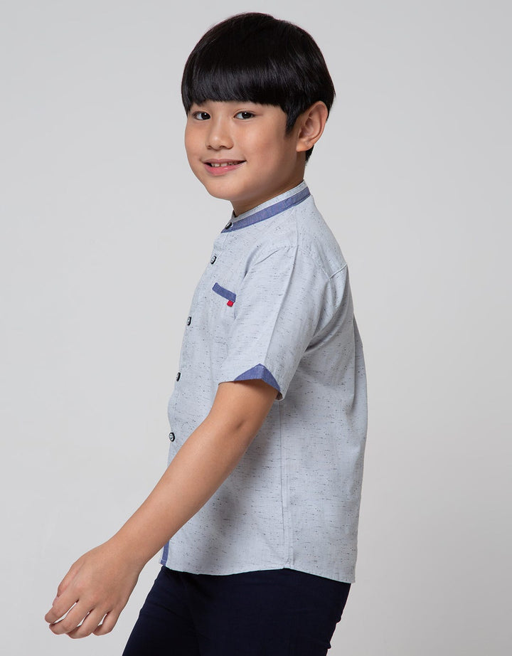 Little M Short Sleeve Shirt Koko Casual Texture Ballad Hi