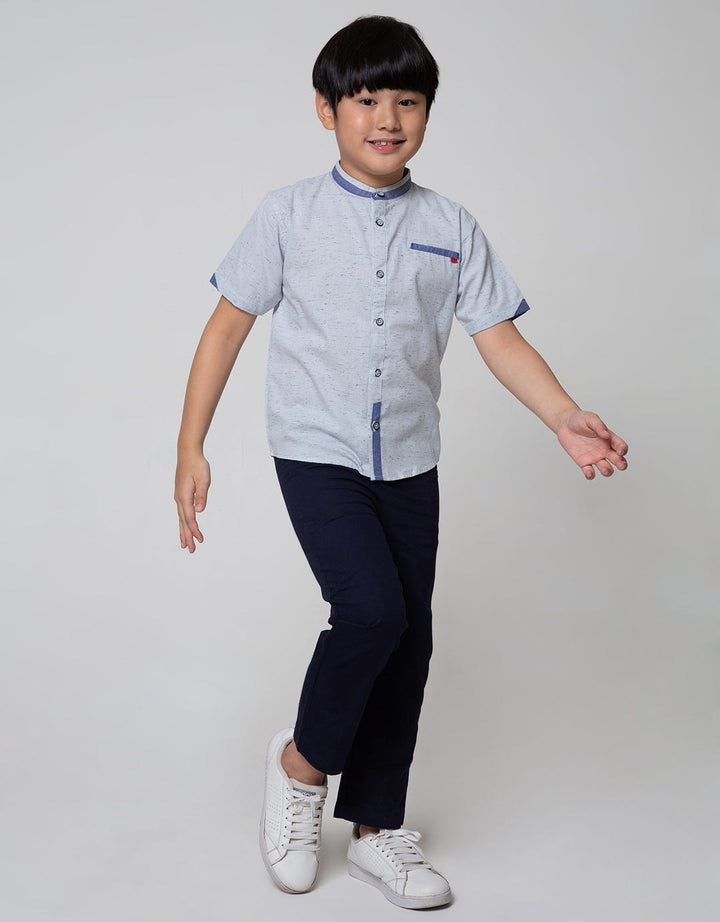 Little M Short Sleeve Shirt Koko Casual Texture Ballad Hi