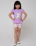 Little M Top - Bottom Set T-Shirt N Short Cat