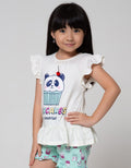 Little M Top - Bottom Set T-Shirt And Short Pandacake