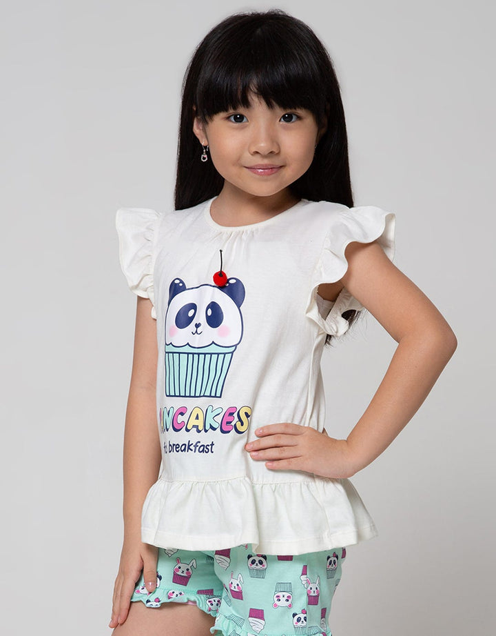 Little M Top - Bottom Set T-Shirt And Short Pandacake