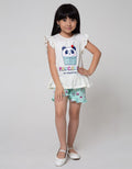 Little M Top - Bottom Set T-Shirt And Short Pandacake