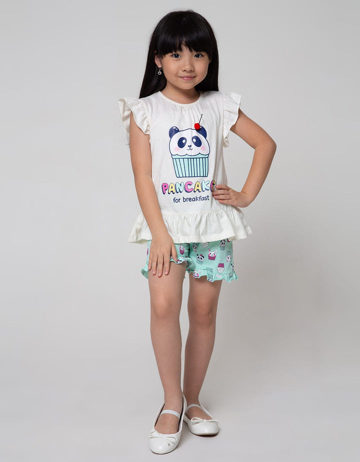 Little M Top - Bottom Set T-Shirt And Short Pandacake
