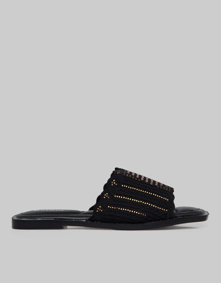 Peter Keiza Studded With Ribbon Flatshoes
