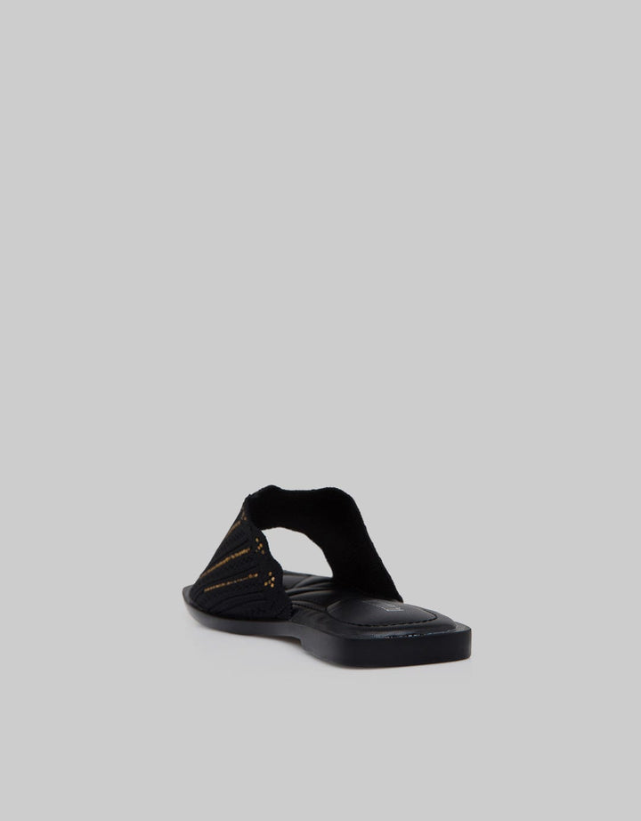 Peter Keiza Studded With Ribbon Flatshoes
