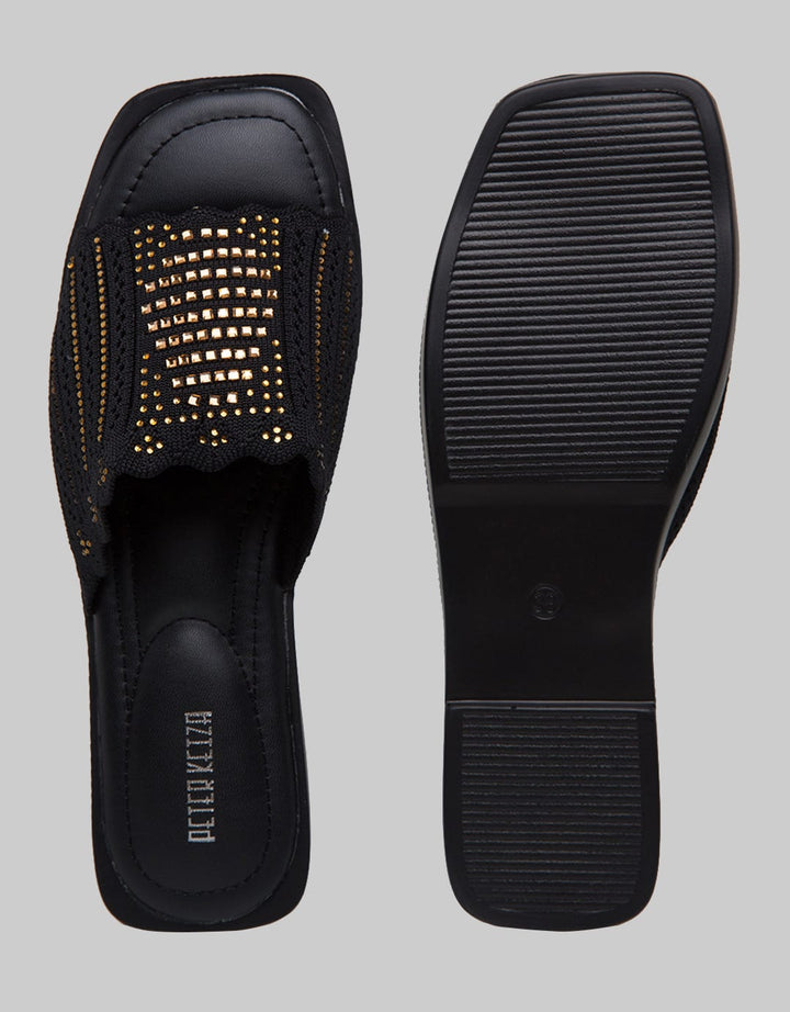 Peter Keiza Studded With Ribbon Flatshoes