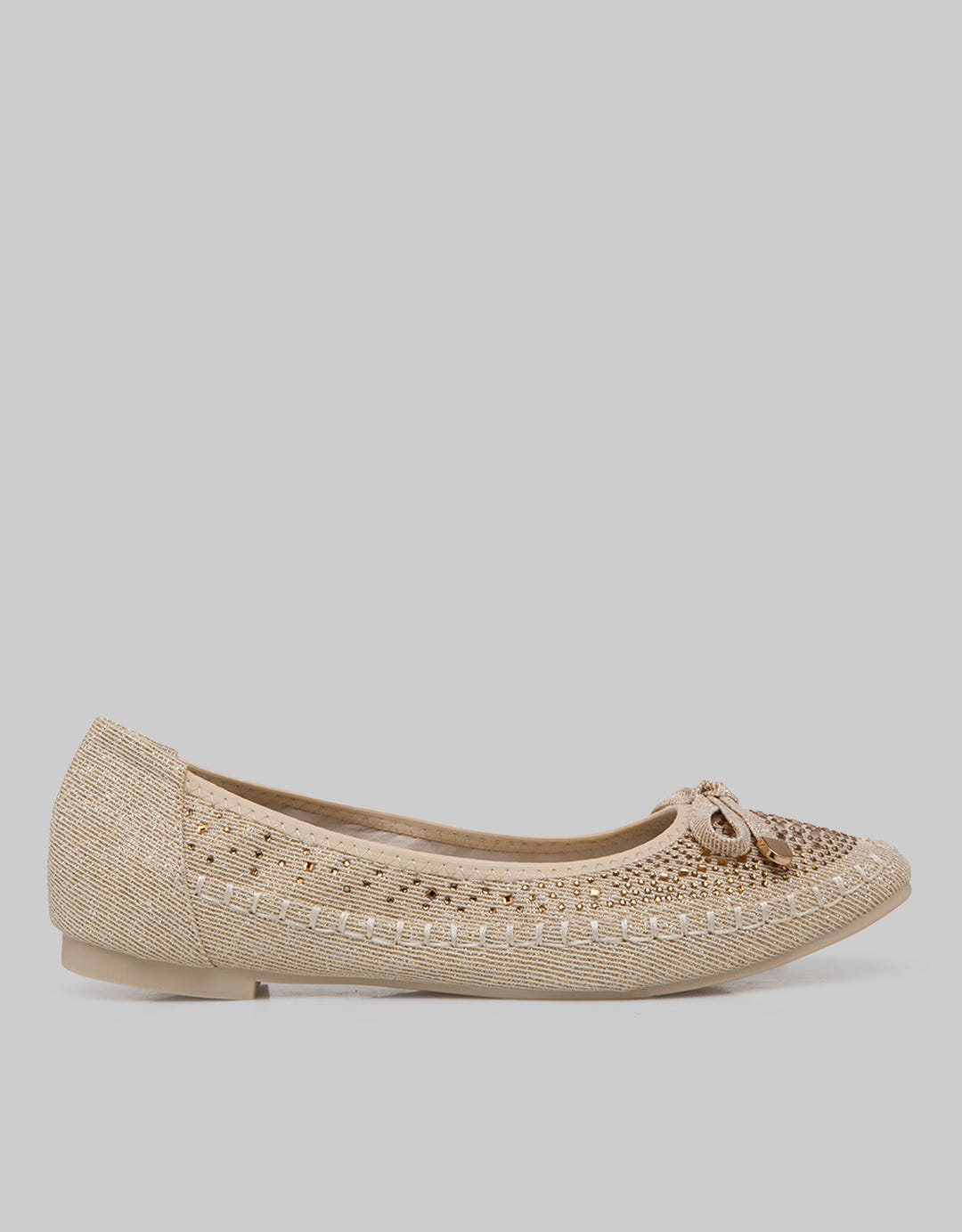 Peter Keiza Studded With Ribbon Flatshoes