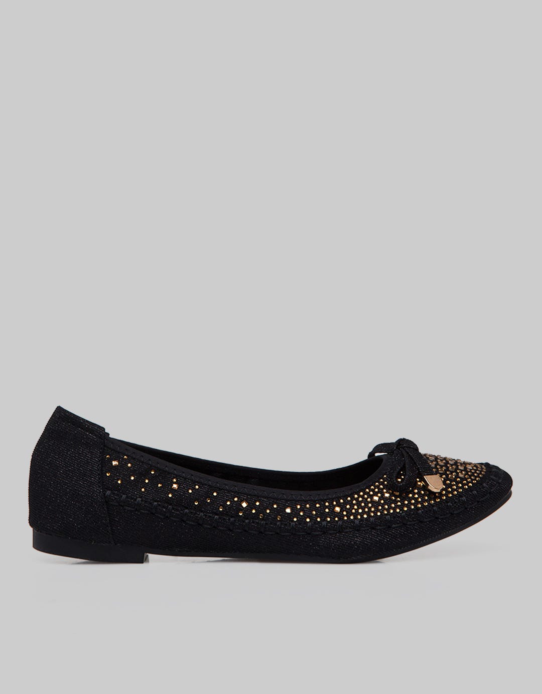 Peter Keiza Studded With Ribbon Flatshoes