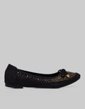 Peter Keiza Studded With Ribbon Flatshoes
