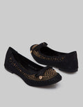 Peter Keiza Studded With Ribbon Flatshoes