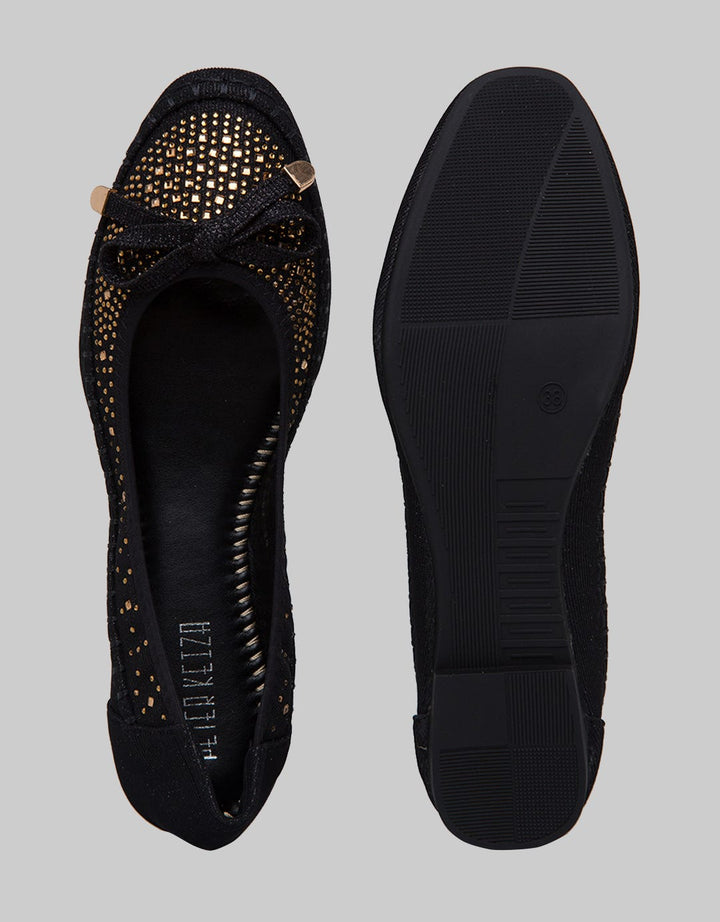 Peter Keiza Studded With Ribbon Flatshoes