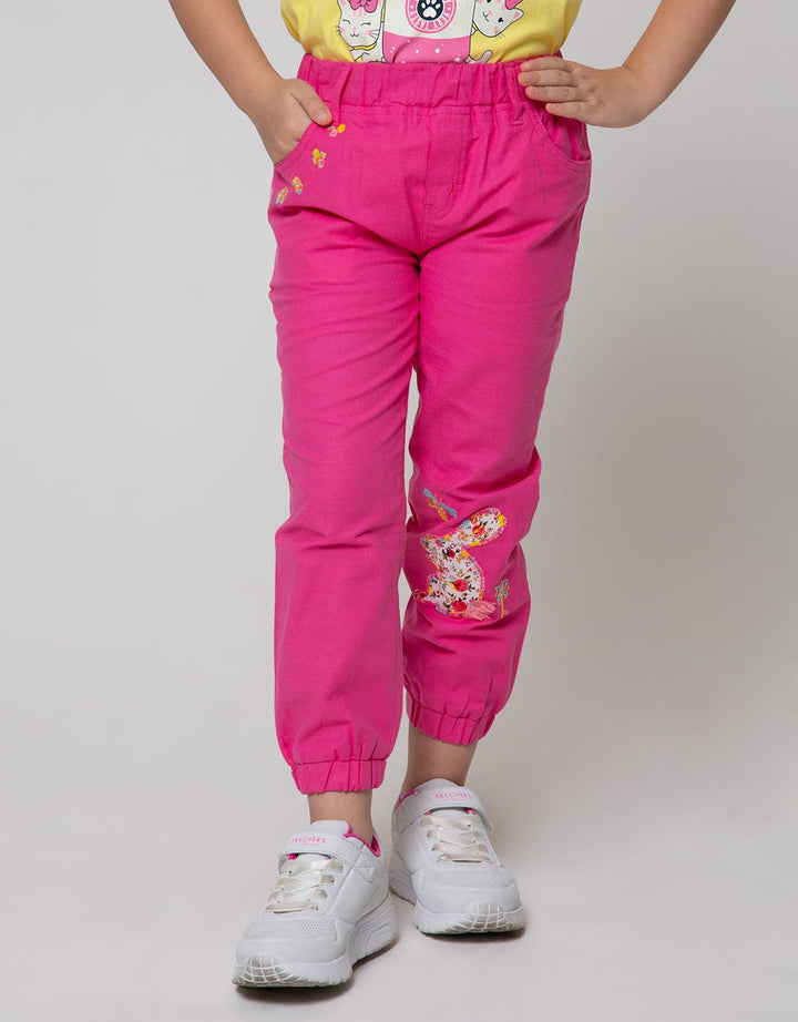 Little M Jogger Woven Bordir Kelinci