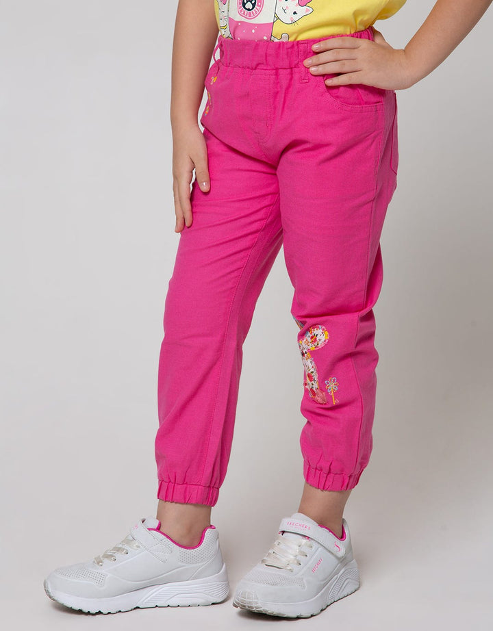 Little M Jogger Woven Bordir Kelinci
