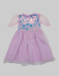 Kidz Too Short Sleeve Midi Dress Chest Sequins Rubber Hands