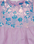 Kidz Too Short Sleeve Midi Dress Chest Sequins Rubber Hands