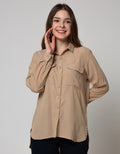 Connexion Long Sleeve Shirt Long Poly With 3 Pockets