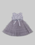 Kidz Too Short Sleeve Midi Dress Susun Dada Brokat Timbul